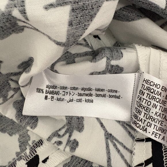 Zara Women's Floral Dress Black and White Cotton Size XL NWT - Picture 10 of 11